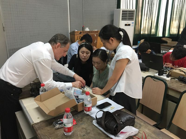 Teaching Arduino class at Foshan University