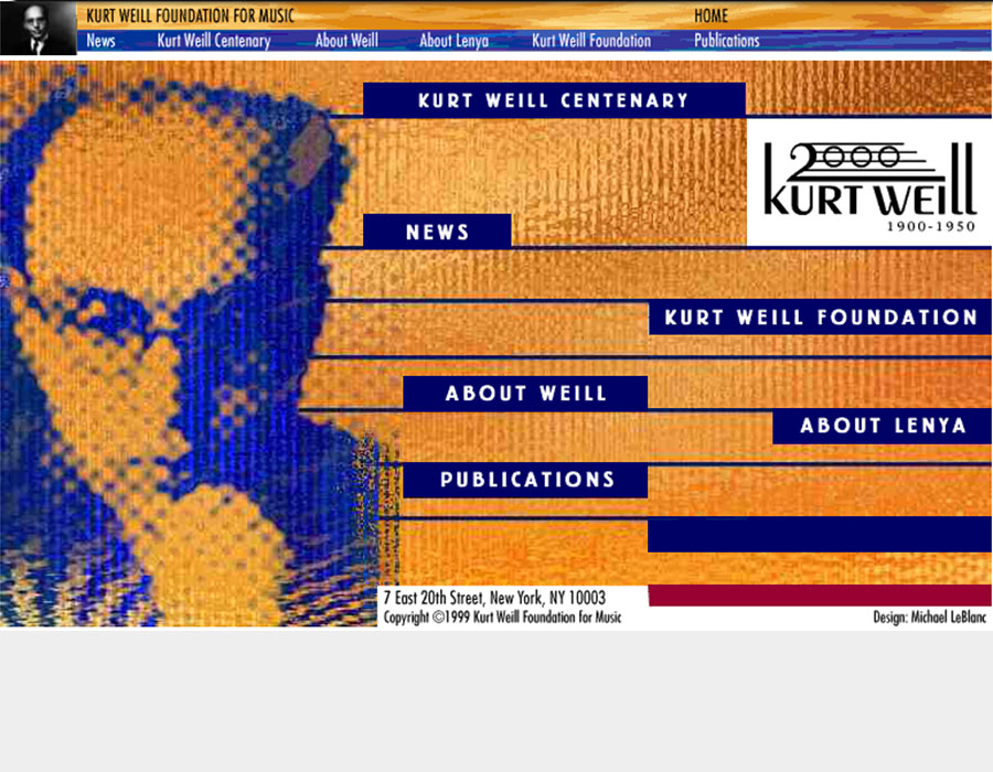 KWF web site screenshot 1999